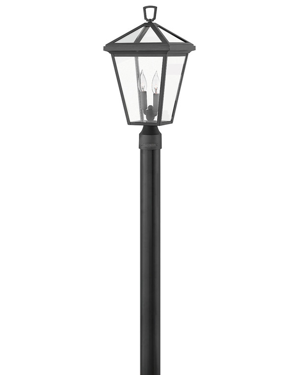 Hinkley Lighting Alford Place Medium Post Top or Pier Mount Lantern 12v Museum Black Low Voltage 12V LED Bulb(s) Included 2561MB-LV
