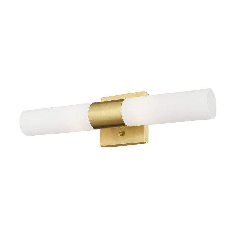 Livex Lighting Aero Collection 2 Lt Satin Brass ADA Bath Vanity in Satin Brass 10102-12