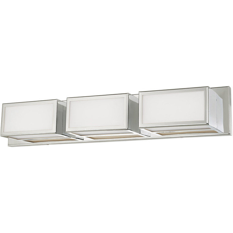 Livex Lighting Sutter Collection 3 Lt Polished Chrome ADA Bath Vanity in Polished Chrome 10133-05