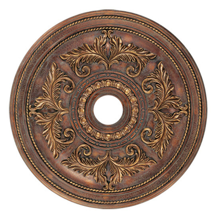 Livex Lighting Versailles Collection Crackled Greek Bronze Ceiling Medallion in Crackled Greek Bronze 8210-30