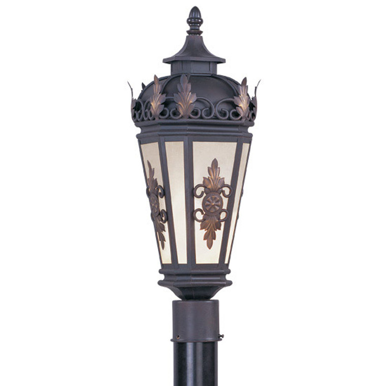 Livex Lighting Berkshire Collection 1 Light Bronze Outdoor Post Lantern in Bronze 2194-07