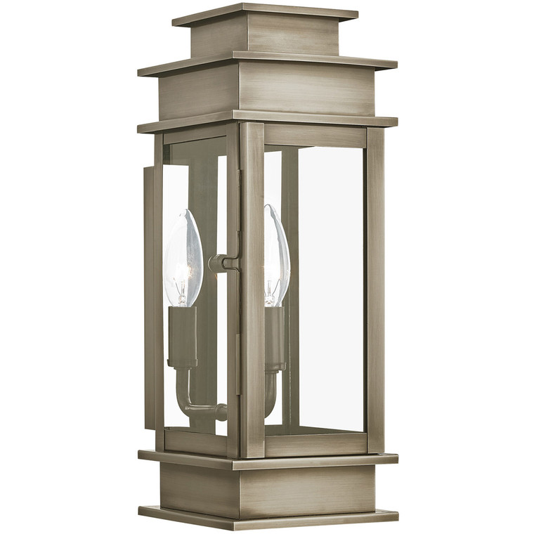 Livex Lighting Princeton Collection 1 Light VPW Outdoor Wall Lantern in Vintage Pewter 2013-29