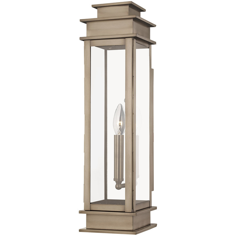 Livex Lighting Princeton Collection 1 Light VPW Outdoor Wall Lantern in Vintage Pewter 20207-29