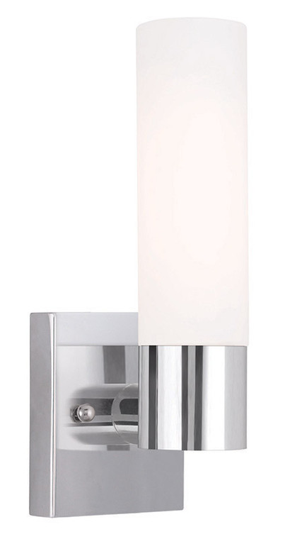 Livex Lighting Aero Collection 1 Light Polished Chrome Wall Sconce in Polished Chrome 10101-05