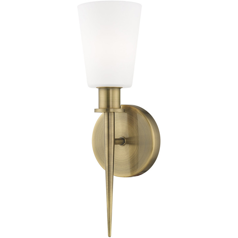Livex Lighting Witten Collection 1 Lt AB ADA Wall Sconce in Antique Brass 41691-01