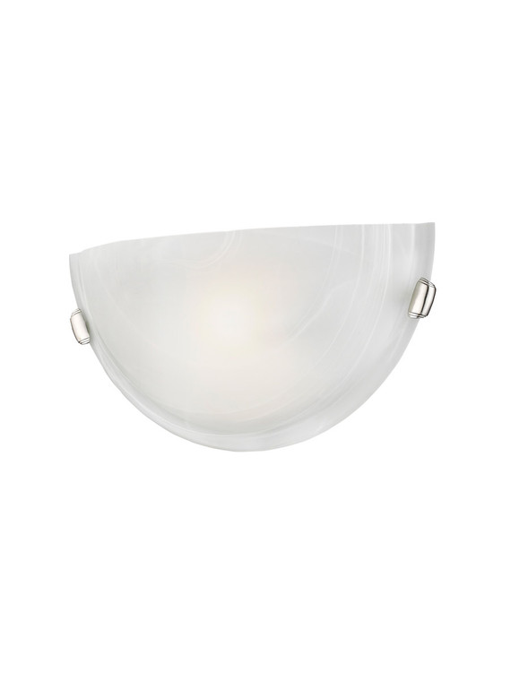 Livex Lighting Oasis Collection 1 Light Brushed Nickel Wall Sconce in Brushed Nickel 4278-91