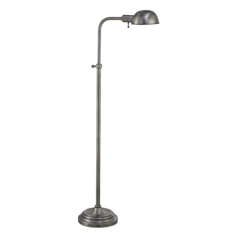 Lite Master Spencer Floor Lamp in Antique Nickel on Solid Brass Finish F5610AN