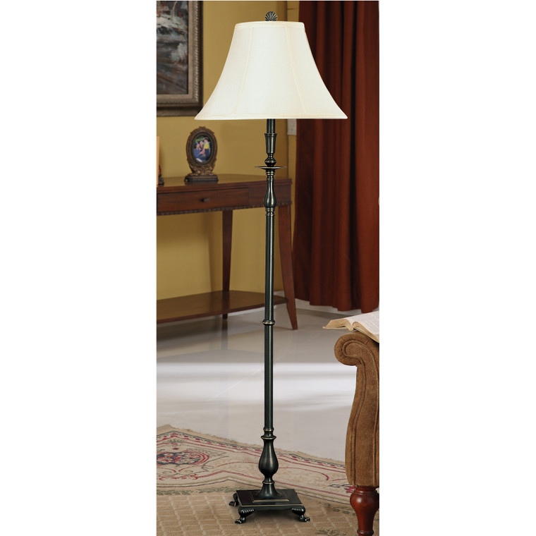 Lite Master Belle Haven Floor Lamp in Oil Rubbed Bronze on Solid Brass Finish F6018RZ-SL