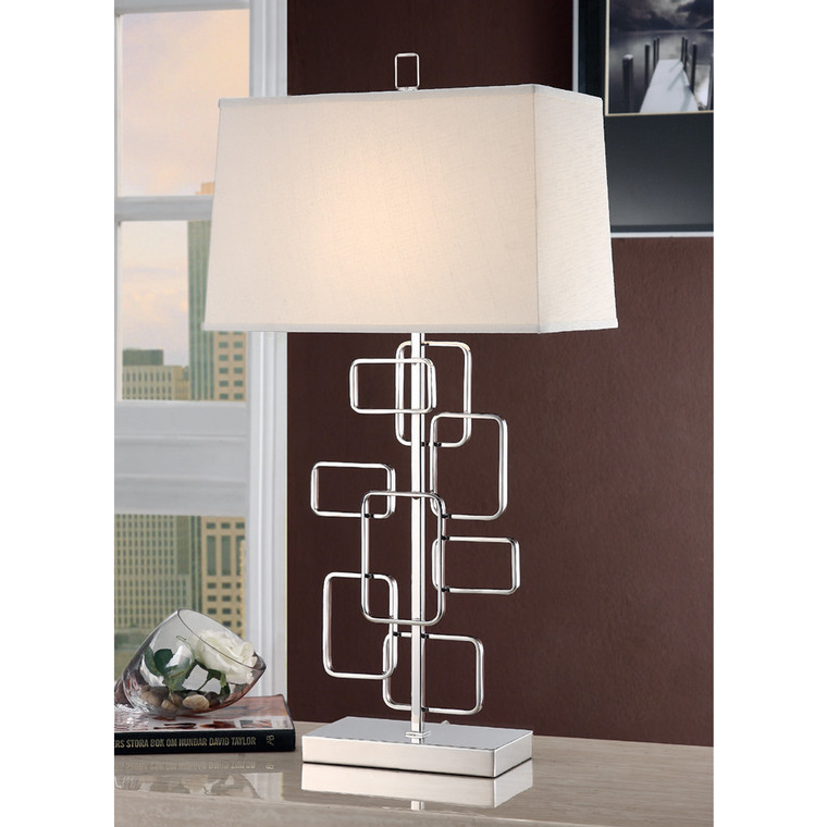 Lite Master Felicity Table Lamp in Polished Nickel Finish T1889PN-SL
