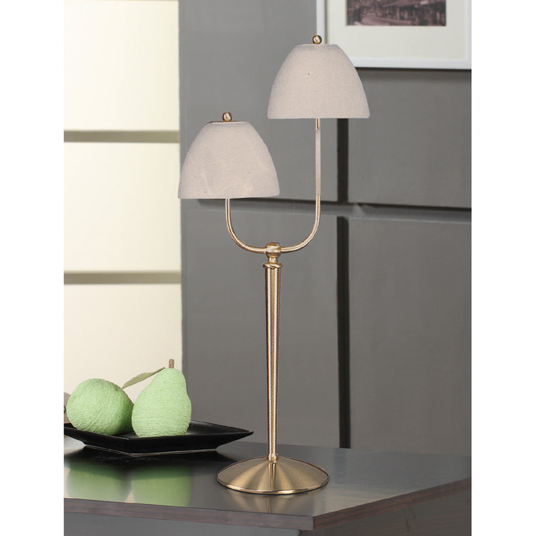 Lite Master Cora Table Lamp in Satin Brass Finish with with Marbleized Glass T5102SN
