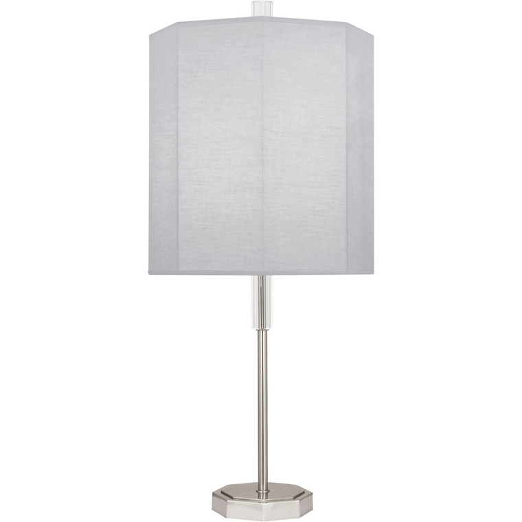 Robert Abbey Kate Table Lamp in Polished Nickel Finish with Clear Crystal Accents