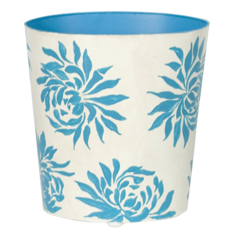 Worlds Away Dahlia Turquoise Wastebasket WBDAHLIATU