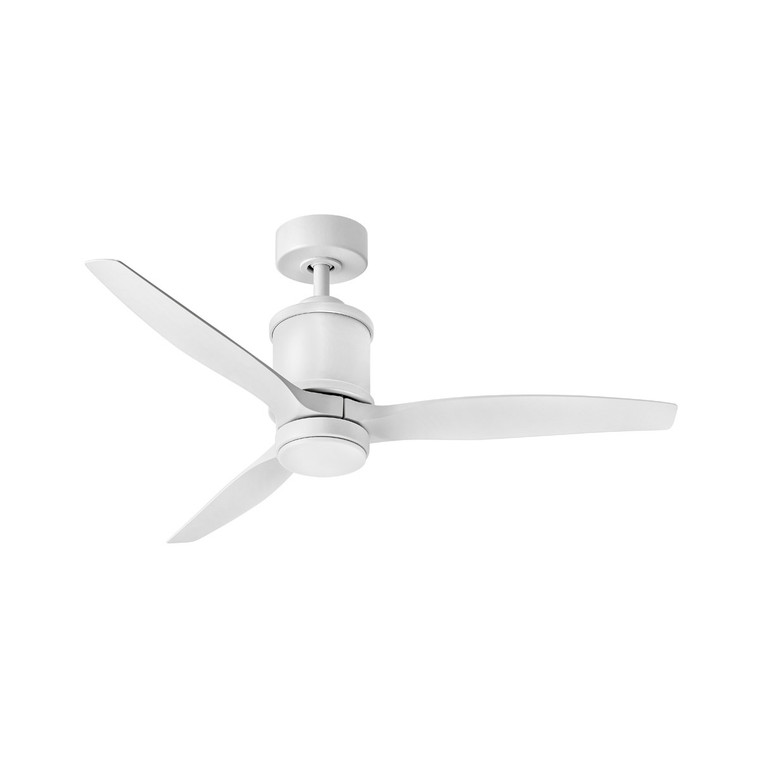 Hinkley Hover 52" LED Ceiling Fan Indoor/Outdoor Matte White with HIRO Control and Light Kit 900752FMW-LWD