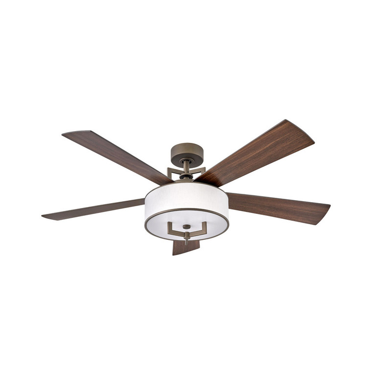 Hinkley Hampton 56" LED Ceiling Fan Indoor Metallic Matte Bronze with Wall Control and Light Kit 903056FMM-LID