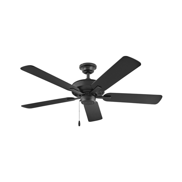 Hinkley Metro Wet 52" Ceiling Fan Indoor/Outdoor Matte Black with Pull Chain 903352FMB-NWA