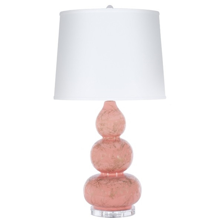 Worlds Away Delaney Three Tier Coral Table Lamp with Gold Marbling DELANEY CO