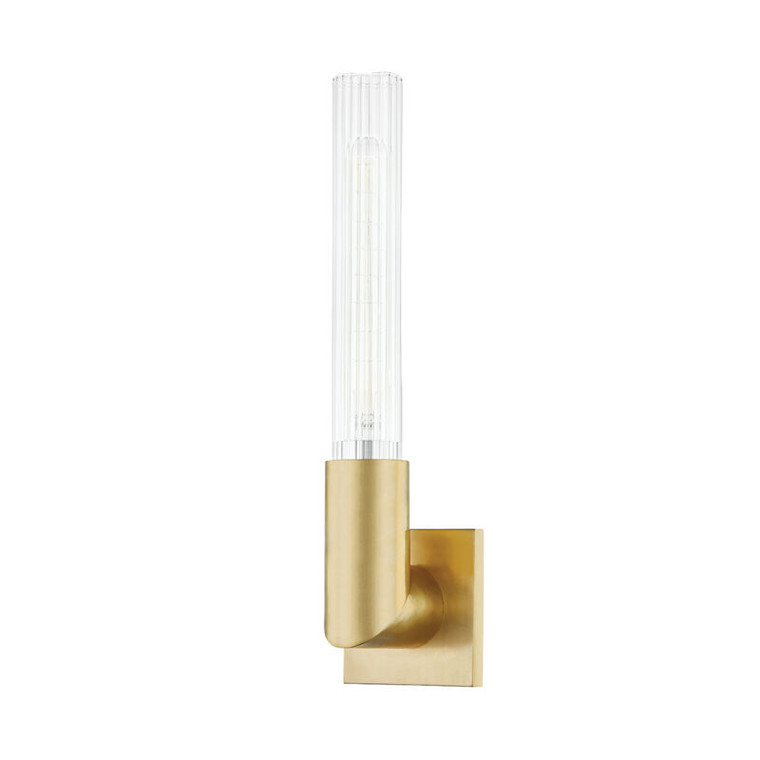 Hudson Valley Lighting Asher Wall Sconce in Aged Brass 1201-AGB