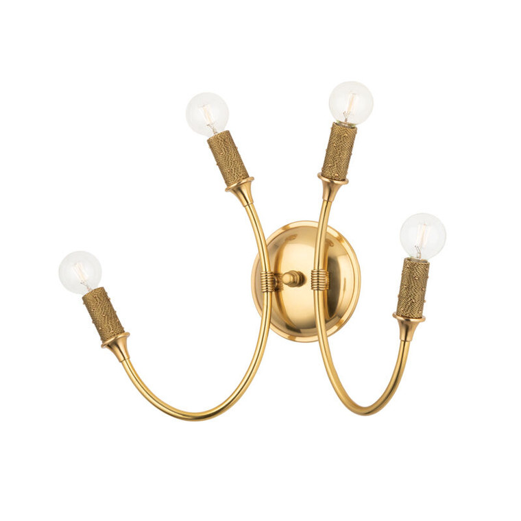 Hudson Valley Lighting Amboy Wall Sconce in Aged Brass 1504-AGB
