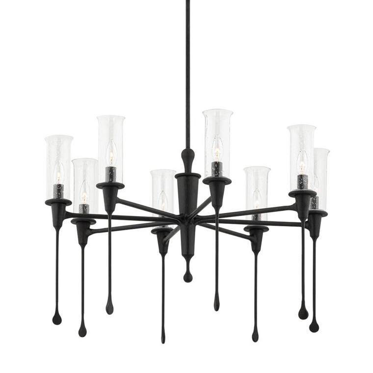 Hudson Valley Lighting Chisel Chandelier in Black Iron 4131-BI