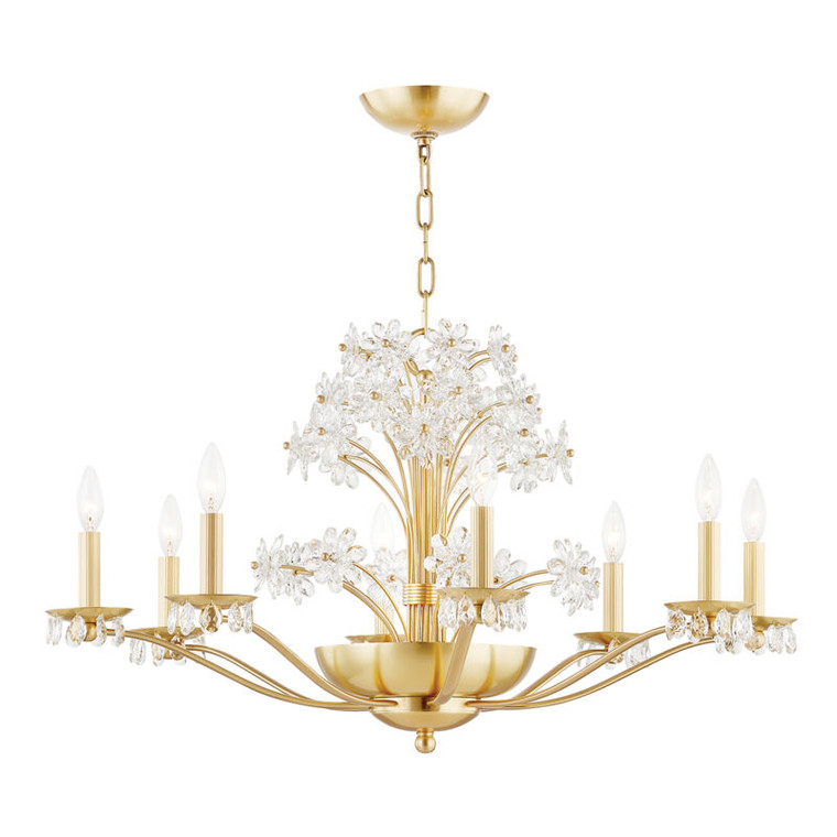 Hudson Valley Lighting Beaumont Chandelier in Aged Brass 4438-AGB