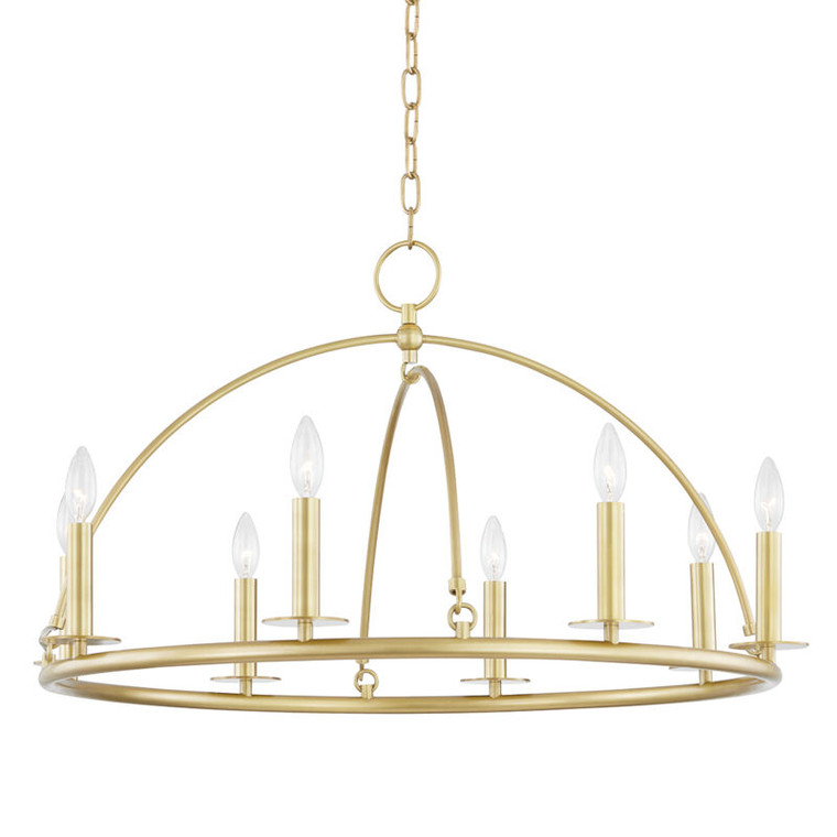 Hudson Valley Lighting Howell Chandelier in Aged Brass 9532-AGB