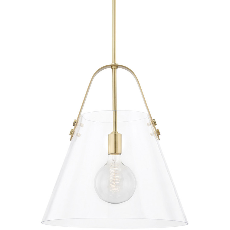 Mitzi 1 Light Pendant in Aged Brass H162701XL-AGB
