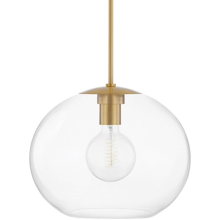 Mitzi 1 Light Pendant in Aged Brass H270701XL-AGB