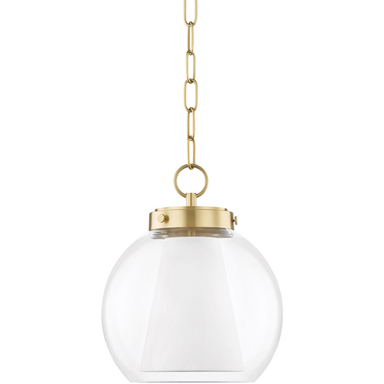 Mitzi 1 Light Pendant in Aged Brass H457701S-AGB