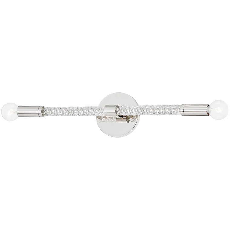 Mitzi 2 Light Wall Sconce in Polished Nickel H256102-PN