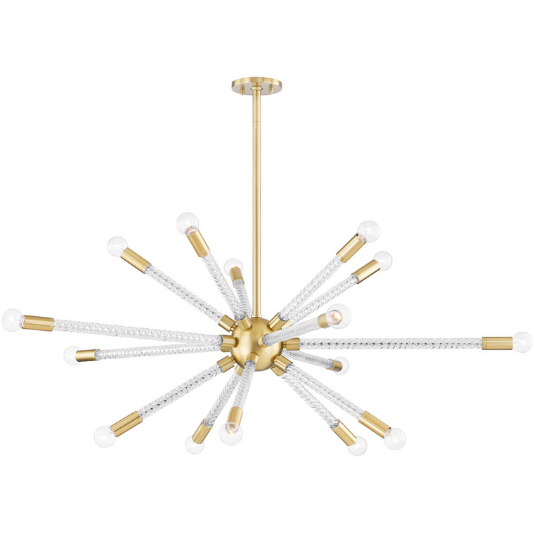 Mitzi 15 Light Chandelier in Aged Brass H256815-AGB