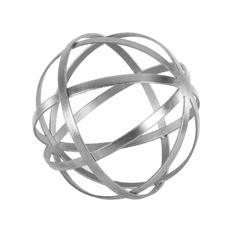 Worlds Away Decorative Sphere in Silver Leaf TITAN S12