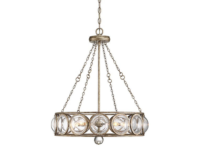 Savoy House Warwick 5 Light Chandelier in Brittannia Gold 1-6700-5-114