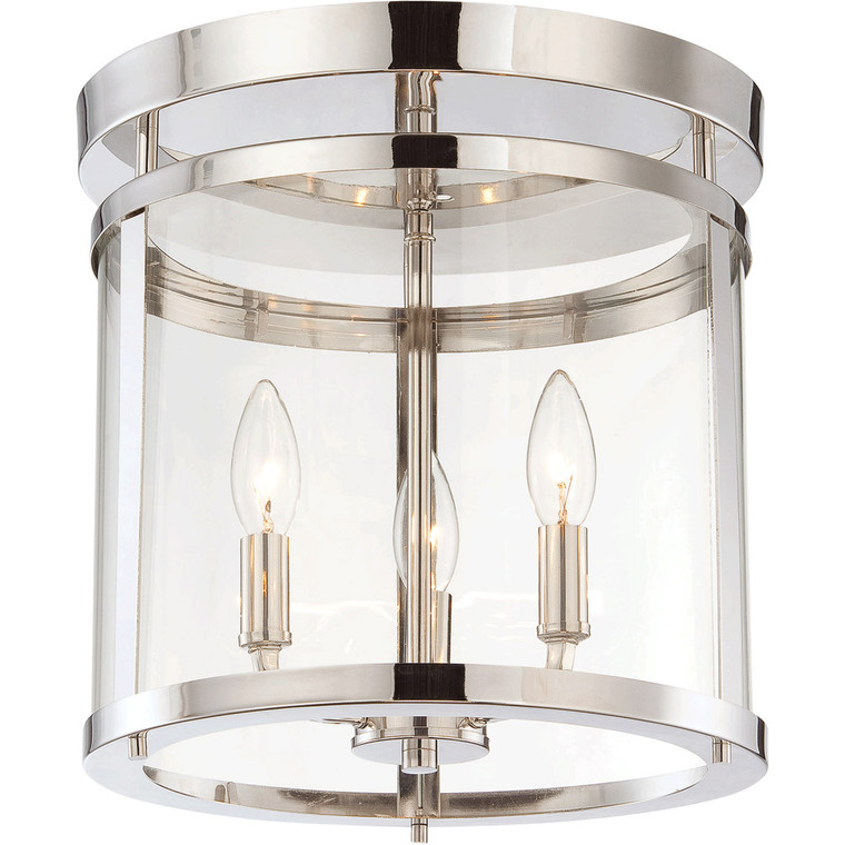 Savoy House Penrose 3 Light Semi-Flush in Polished Nickel 6-1043-3-109