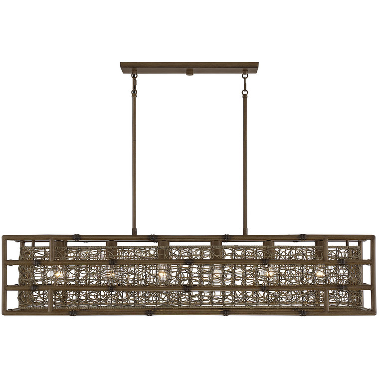 Savoy House Treviso 6 Light  Grapevine  Linear Chandelier in  Grapevine  1-7913-6-184