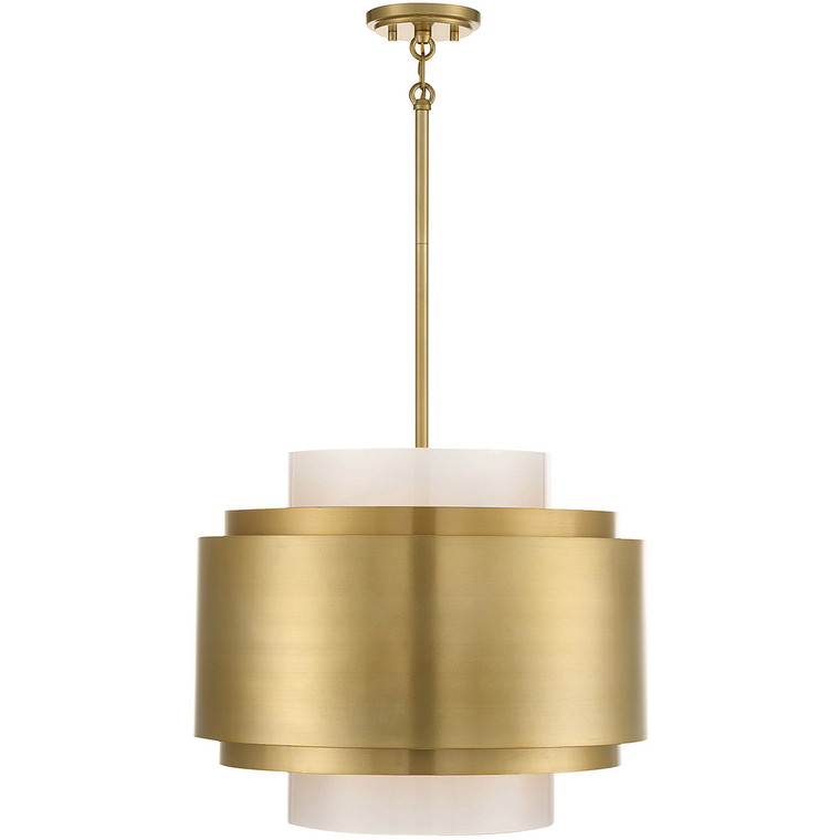 Savoy House Beacon 4 Light 1 Burnished Brass Pendant in Burnished Brass 1-181-4-171