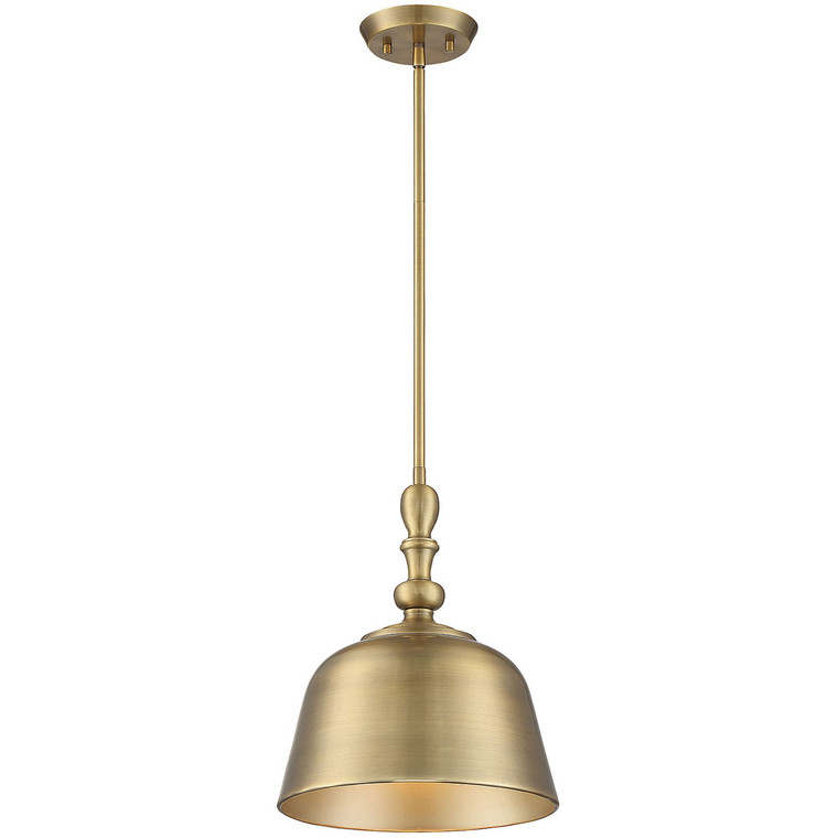 Savoy House Berg Warm Brass 1 Light Pendant in Warm Brass 7-3751-1-322