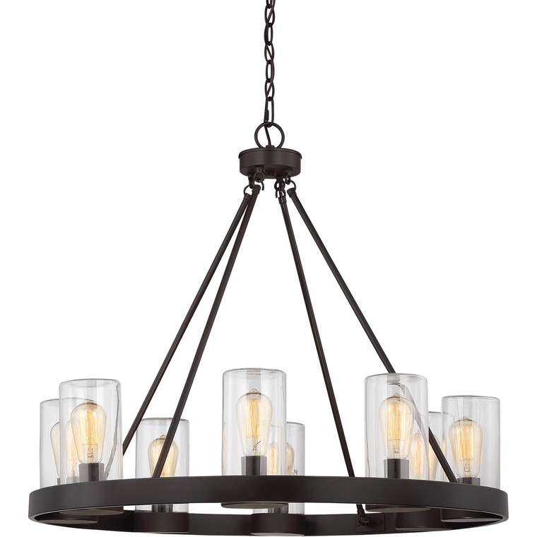 Savoy House Inman 8 Light Outdoor Chandelier in English Bronze 1-1130-8-13