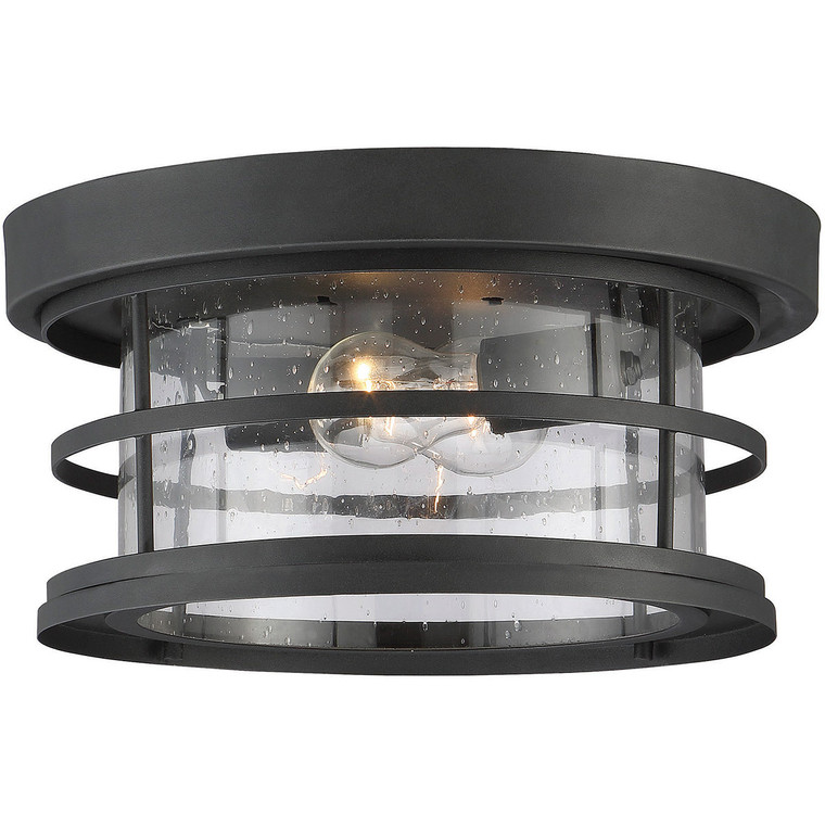 Savoy House Barrett 13"  Outdoor Ceiling Light in Black 5-369-13-BK