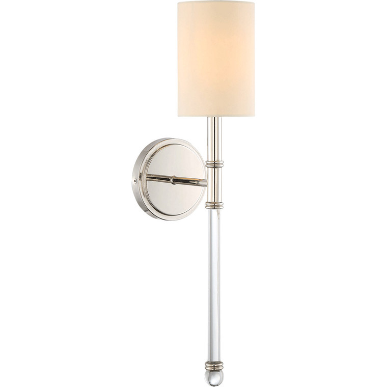 Savoy House Fremont 1 Light Sconce in Polished Nickel 9-101-1-109