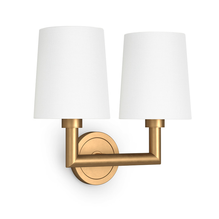 Southern Living Legend Sconce Double (Natural Brass) 15-1172NB