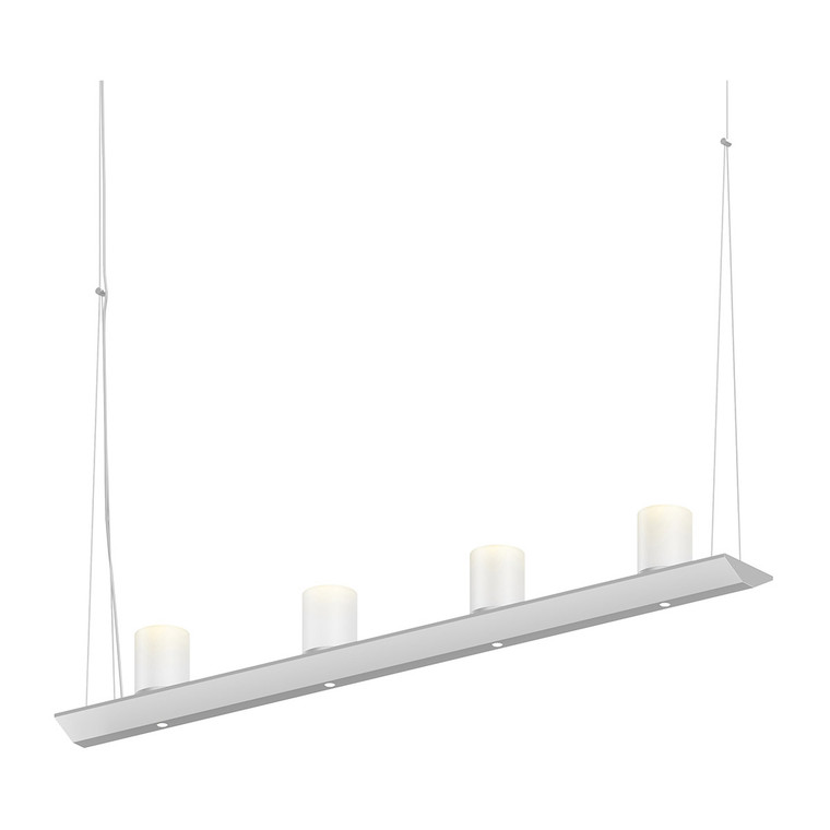 Sonneman Lighting Votives 3' LED Bar Pendant in Satin White 2857.03-SW