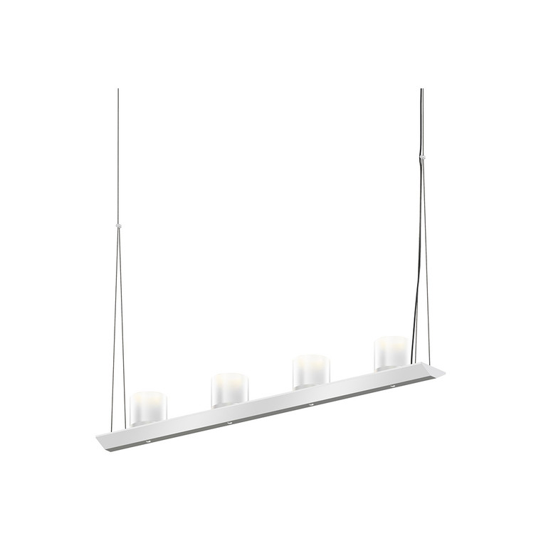Sonneman Lighting Votives 3' LED Bar Pendant in Bright Satin Aluminum 2857.16-LW