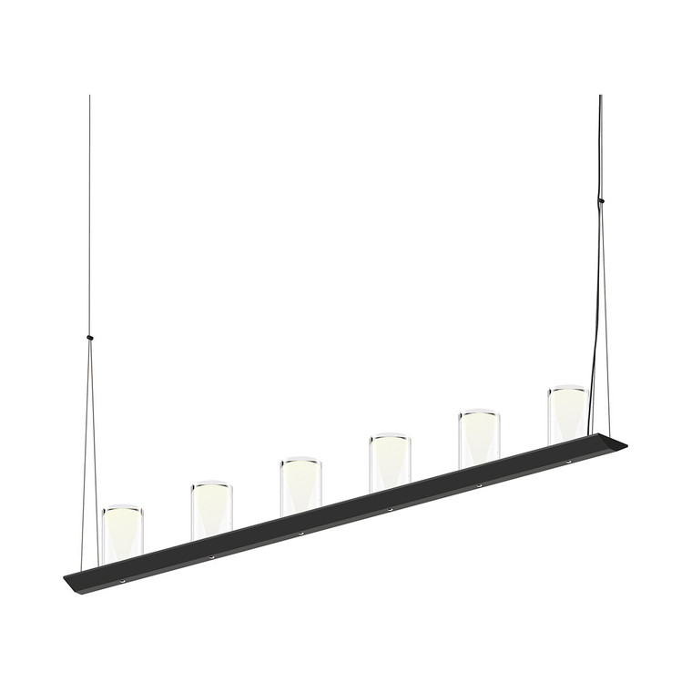 Sonneman Lighting Votives 4' LED Bar Pendant in Satin Black 2858.25-LC