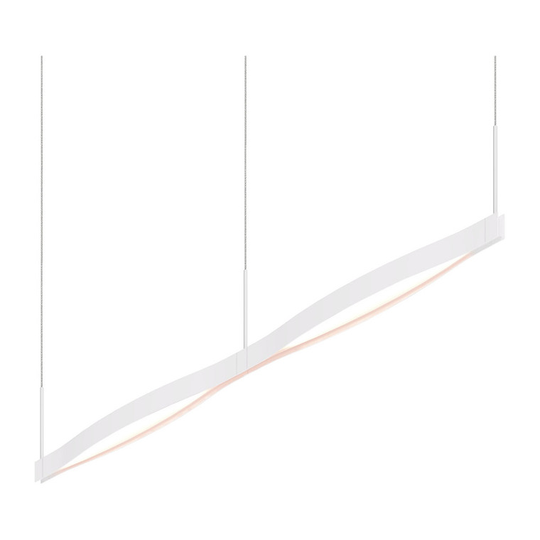 Sonneman Lighting Ola Double Linear LED Pendant in Satin White 22QWCL02120PHA