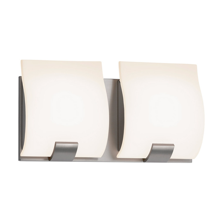 Sonneman Lighting Aquo 2-Light Bath Bar in Satin Nickel 3882.13