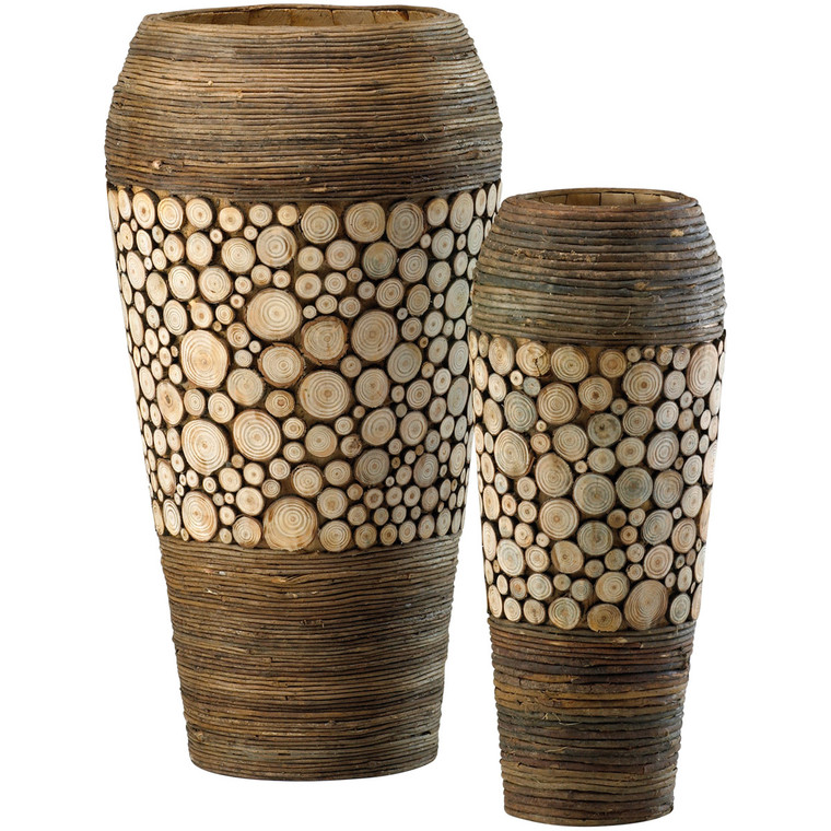 Cyan Design Wood Slice Oblong Containers 02520