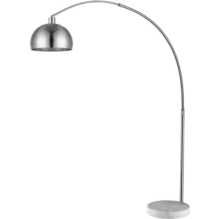 TREND Lighting Mid 1-Light Brushed Nickel Adjustable Arc Floor Lamp With Metal Shade (94") in Brushed Nickel TFA9005