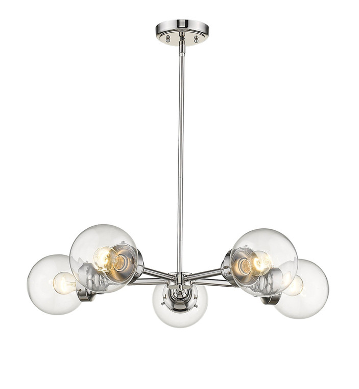 Acclaim Lighting Portsmith 5-Light Polished Nickel Chandelier in Polished Nickel IN21223PN