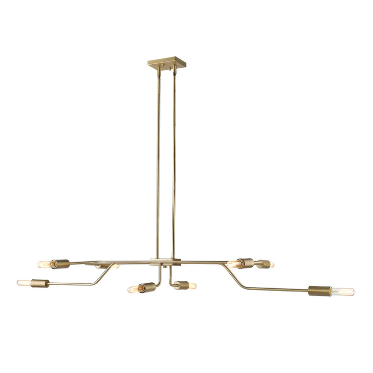 TREND Lighting Perret 8-Light Aged Brass Convertible Pendant in Aged Brass TP60021AB