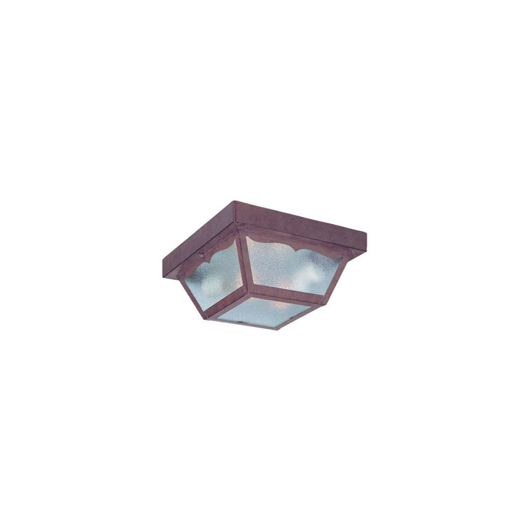 Acclaim Lighting Builder's Choice 2-Light Burled Walnut Ceiling Light in Burled Walnut 4902BW